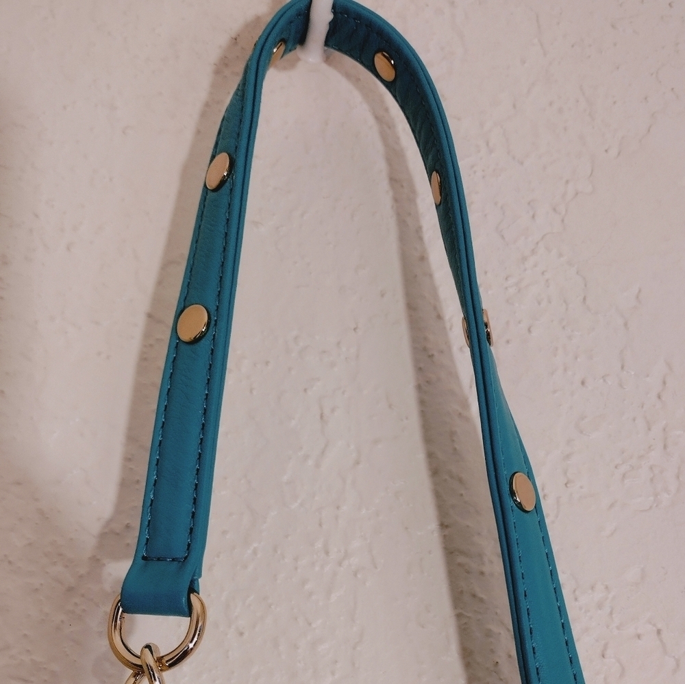 Rebecca Minkoff Mini MAC Aqua Teal Leather Crossbody Bag Chain Strap Tassel Bag - Picture 9 of 17